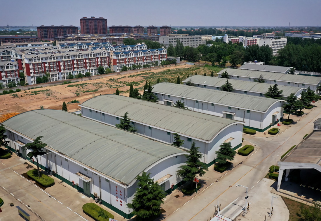 这是6月10日拍摄的中央储备粮鹤壁直属库有限公司浚县分公司内的粮仓（无人机照片）。